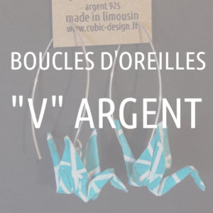 Boucles d'oreille Argent en "V"